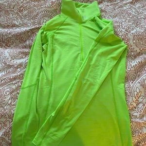 Lime green under armour 1/4 zip